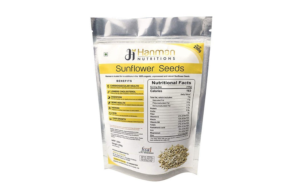 Hanman Nutritions Sunflower Seeds    Pack  250 grams